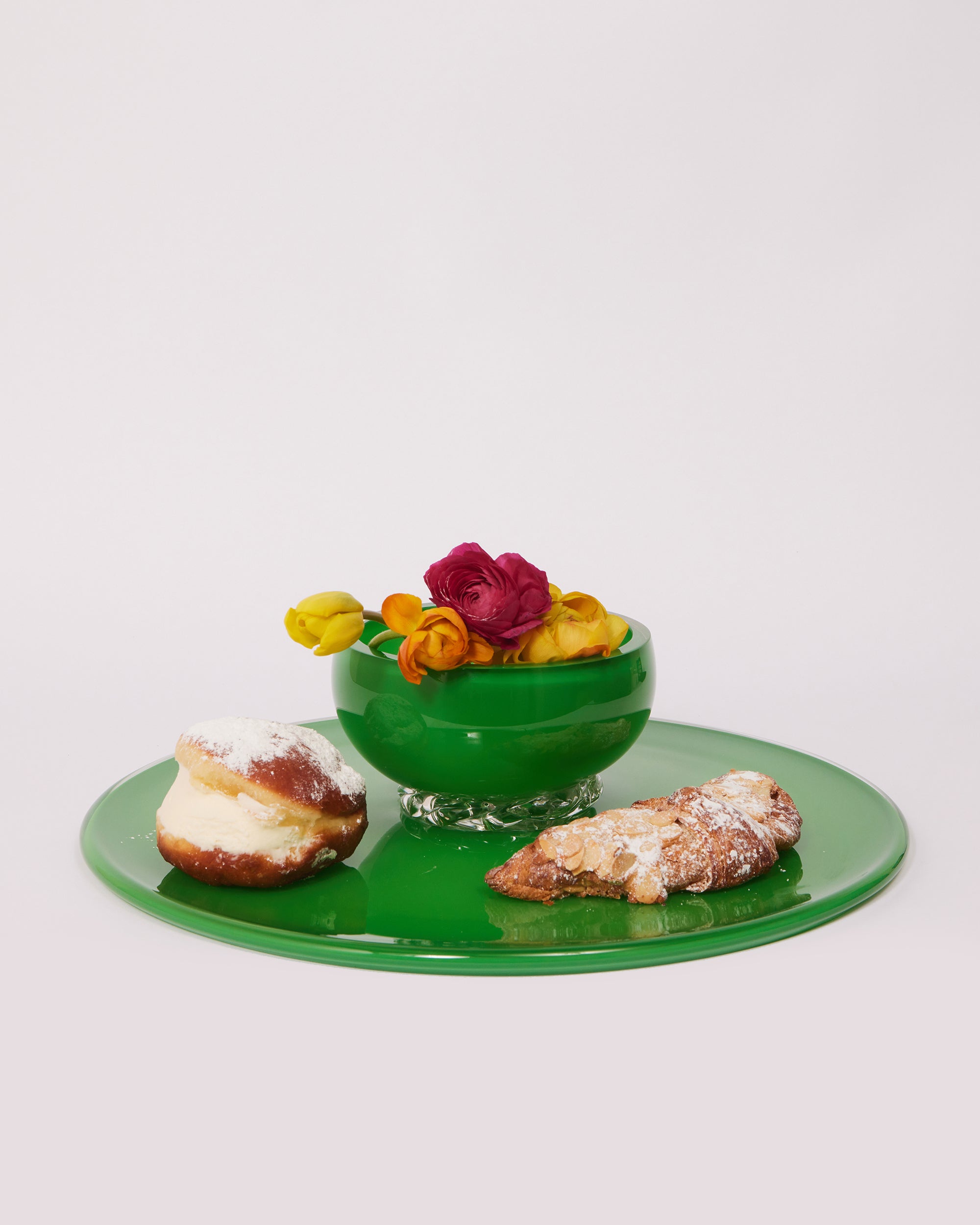 2 in 1 Cake Stand & Party Platter in Green
