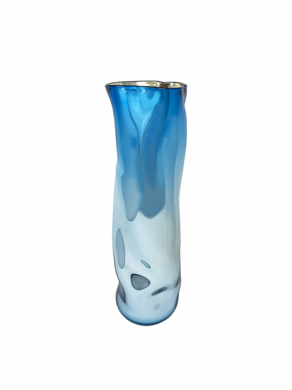 Aqua Wavy Vase