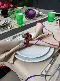 Oya Napkin Rings - Set of 4 - Orange & Maroon & Lilac & Navy