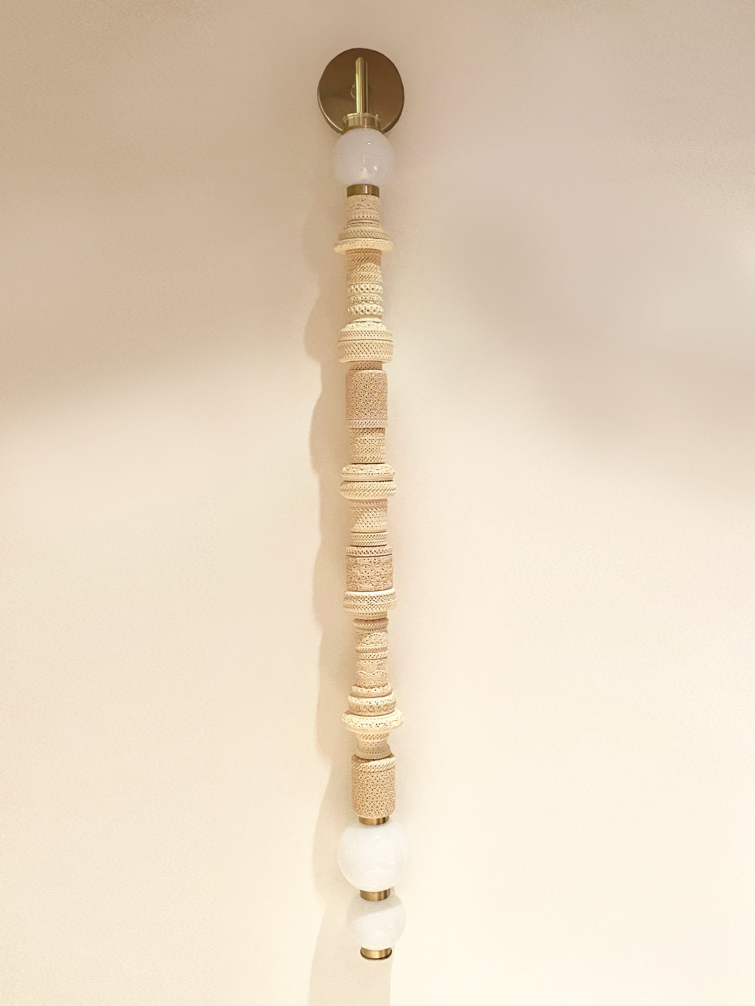 60" Meerschaum Pillar Sconce