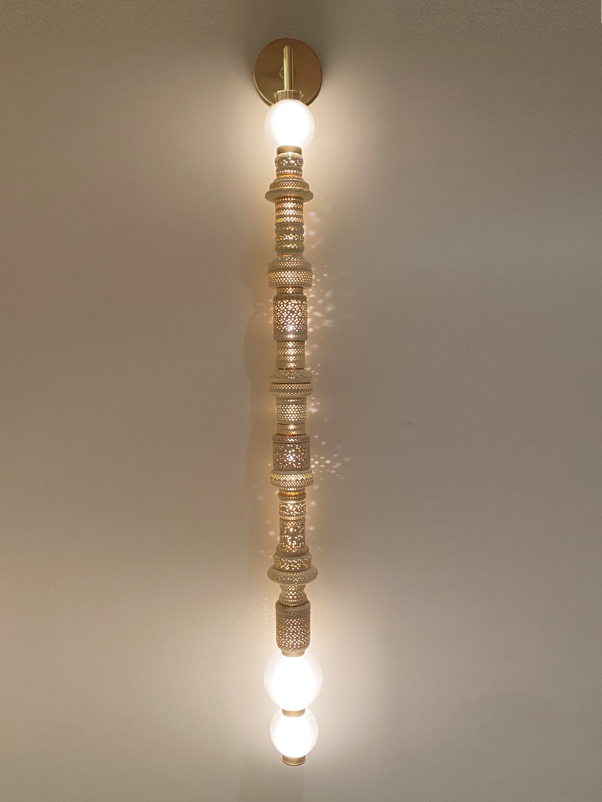 60" Meerschaum Pillar Sconce