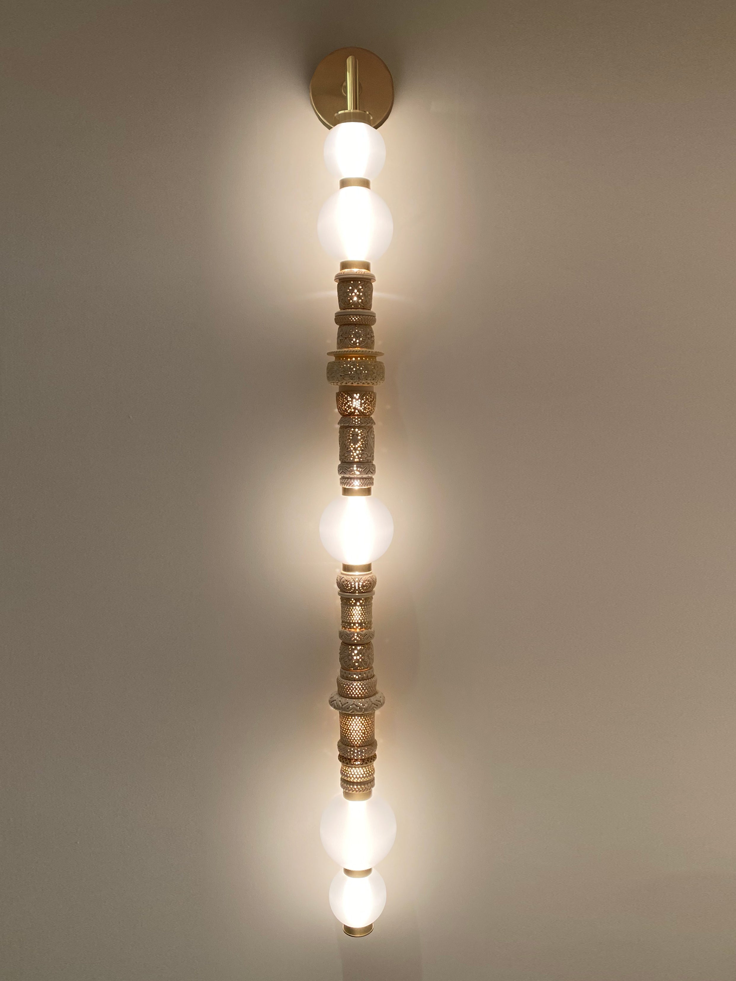 60" Meerschaum Pillar Sconce