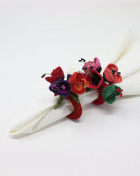 Oya Napkin Rings - Set of 4 - Red & Pink