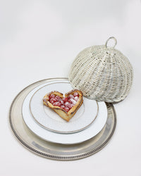 Silver Dipped Rattan Dome