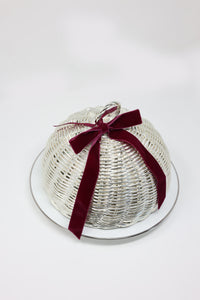 Silver Dipped Rattan Dome