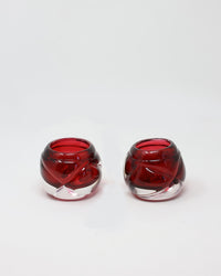 Cut Tealights- Set of 2 - Transparent Colors