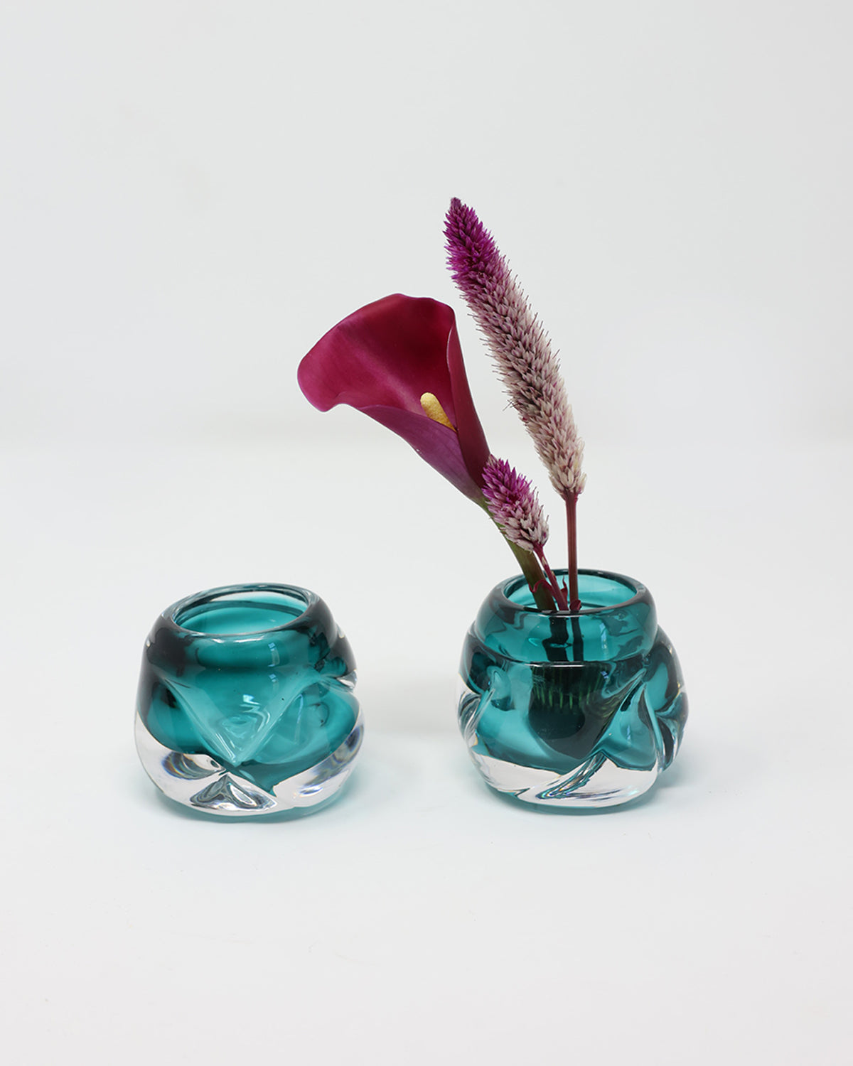 Cut Tealights- Set of 2 - Transparent Colors