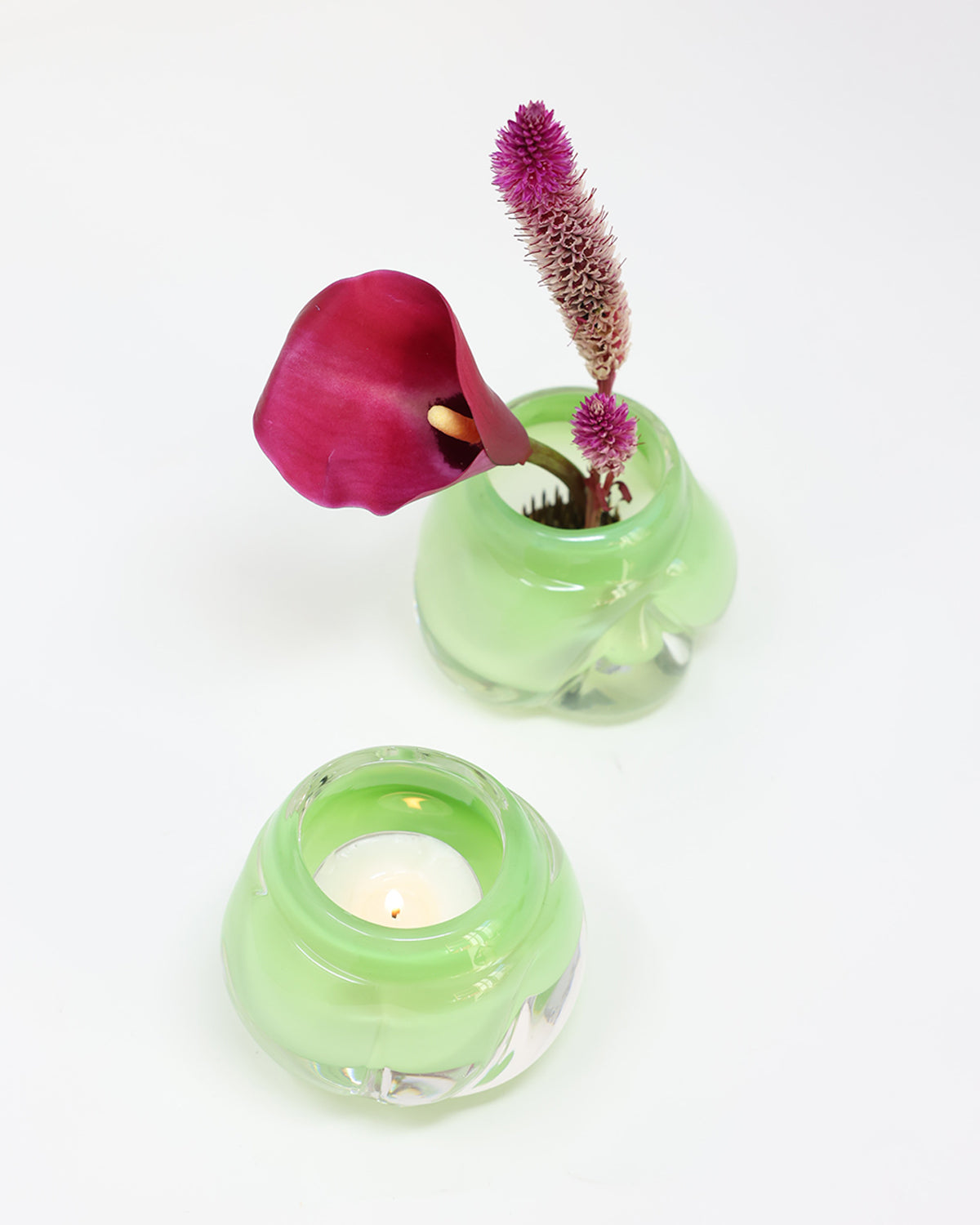 Cut Tealights- Set of 2 - Opaque Colors