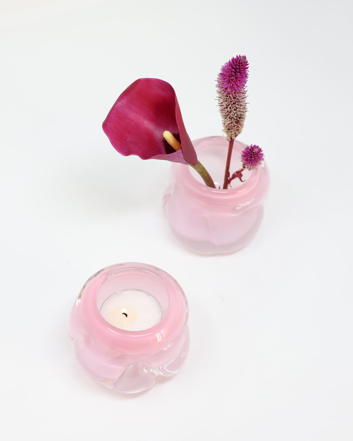 Cut Tealights- Set of 2 - Opaque Colors