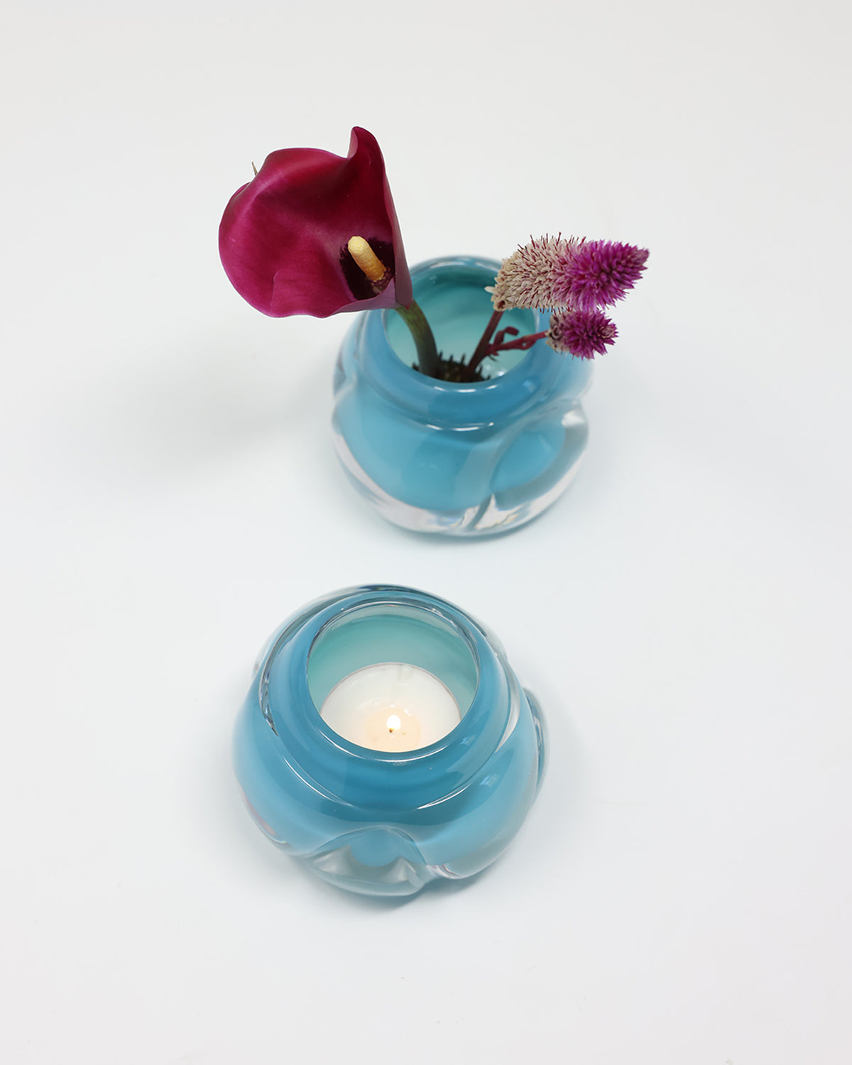 Cut Tealights- Set of 2 - Opaque Colors