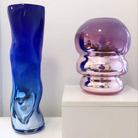 Yves Blue Wavy Vase