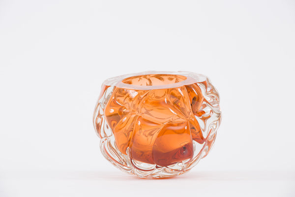Orange Cut Vase