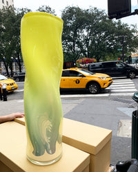 Yellow Wavy Vase