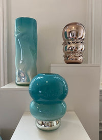 Turquoise Fade Curvy Vase