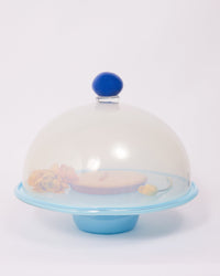 2 in 1 Cake Stand & Party Platter in Baby Blue with Opal Cover