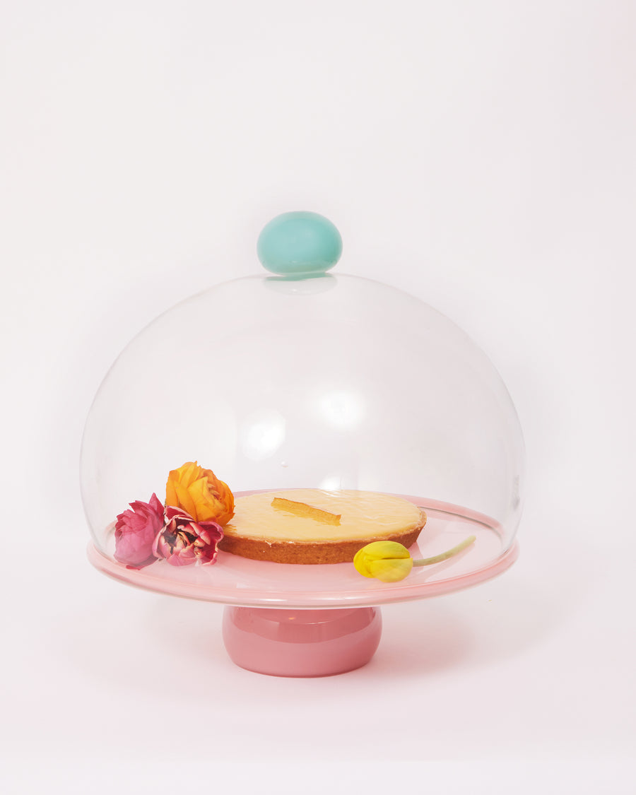 2 in 1 Cake Stand & Party Platter in Baby Pink