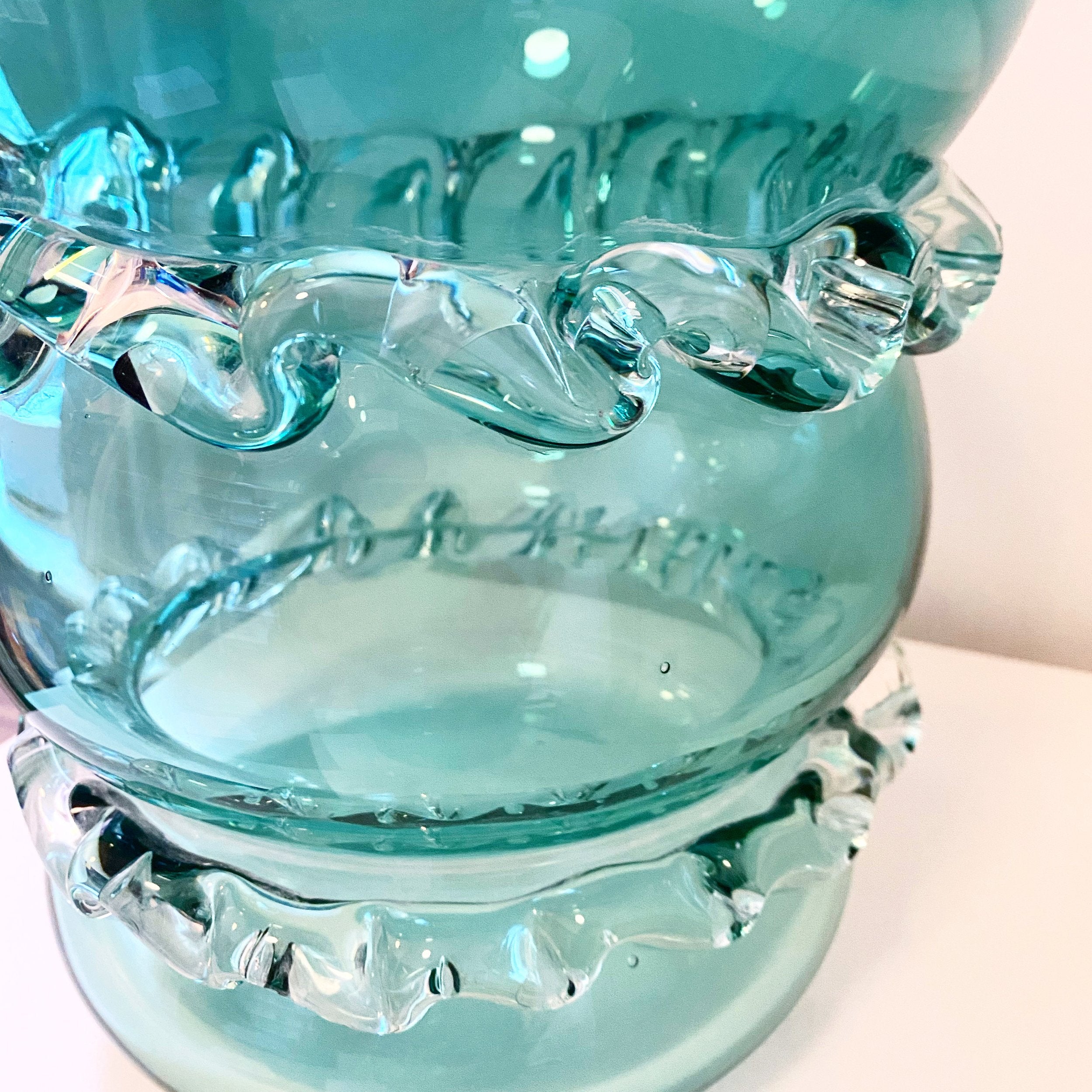 Turquoise Frills Vase