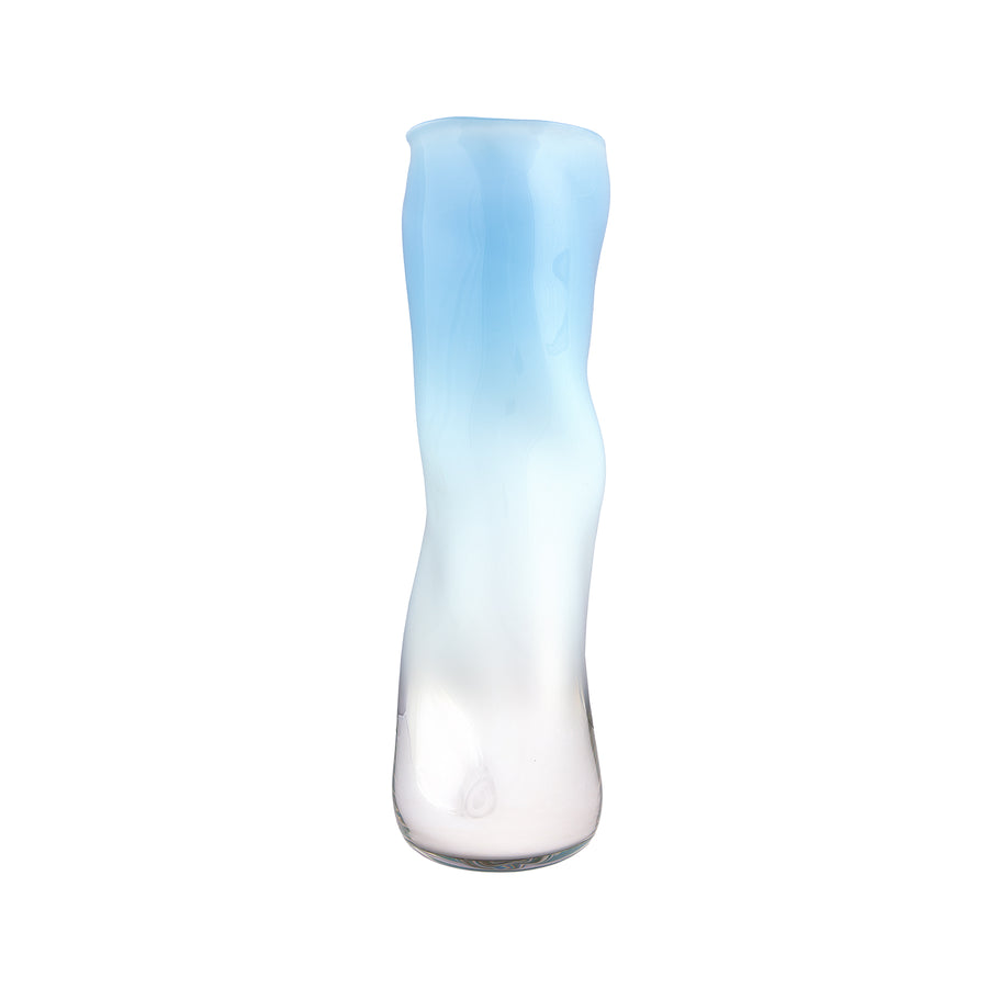 Baby Blue Wavy Vase
