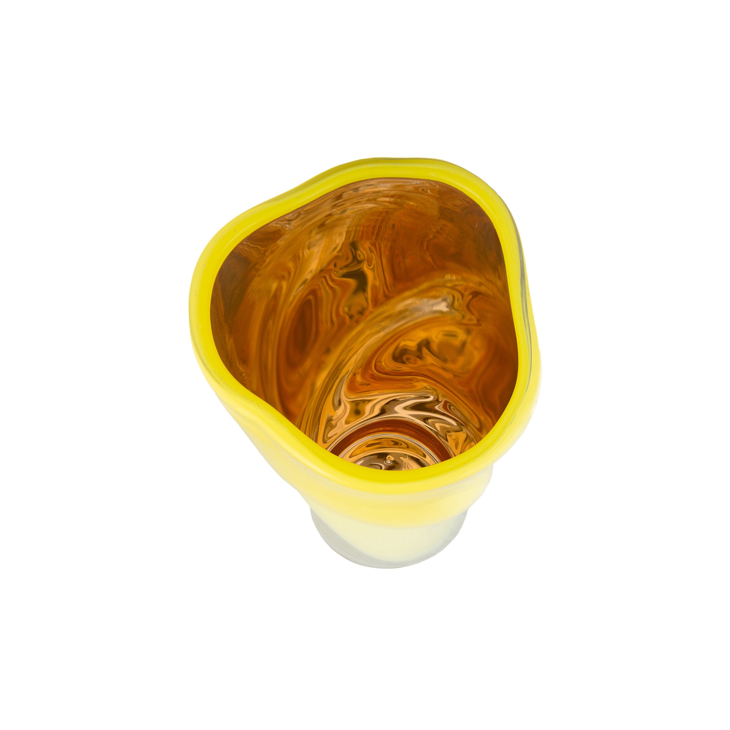 Yellow Wavy Vase