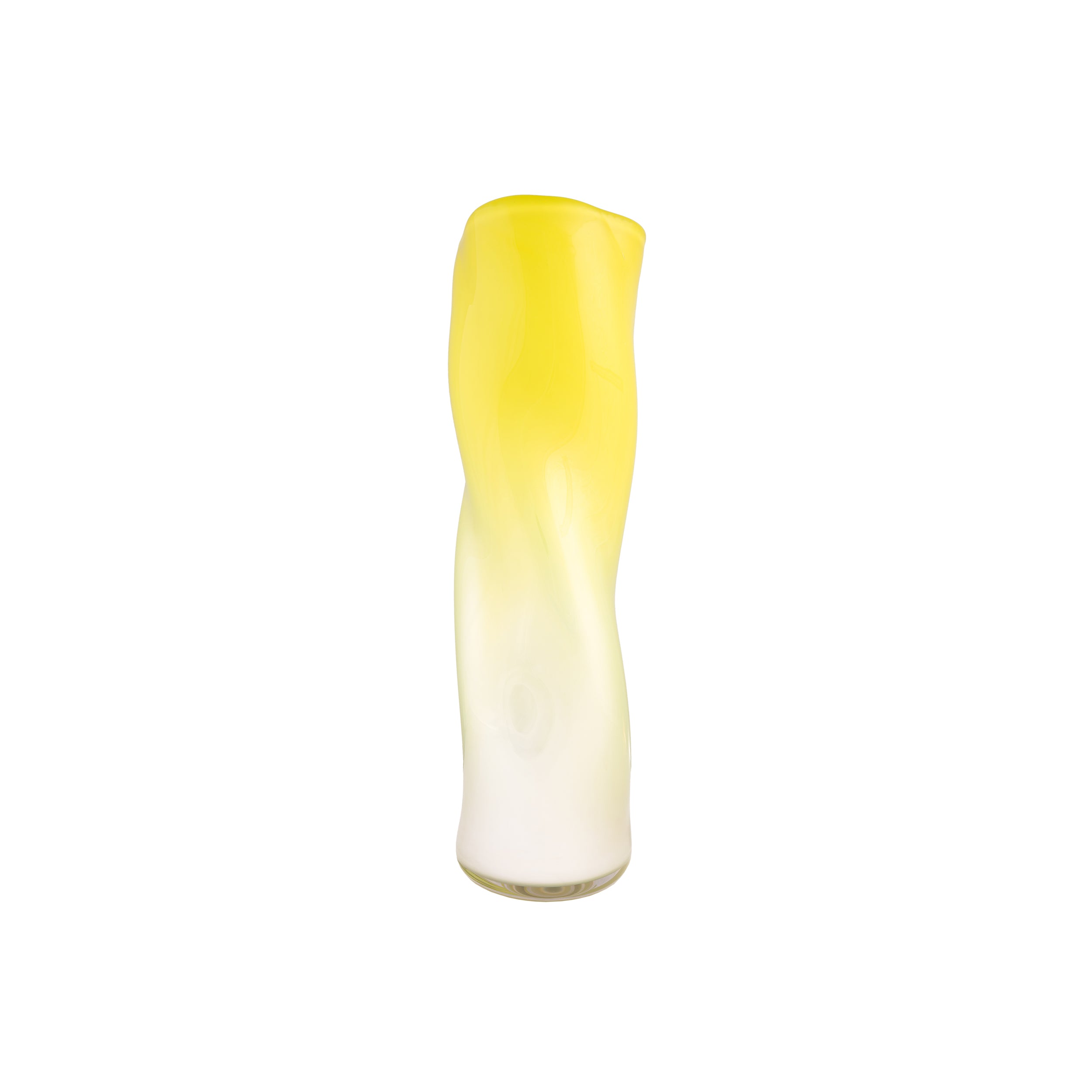 Yellow Wavy Vase