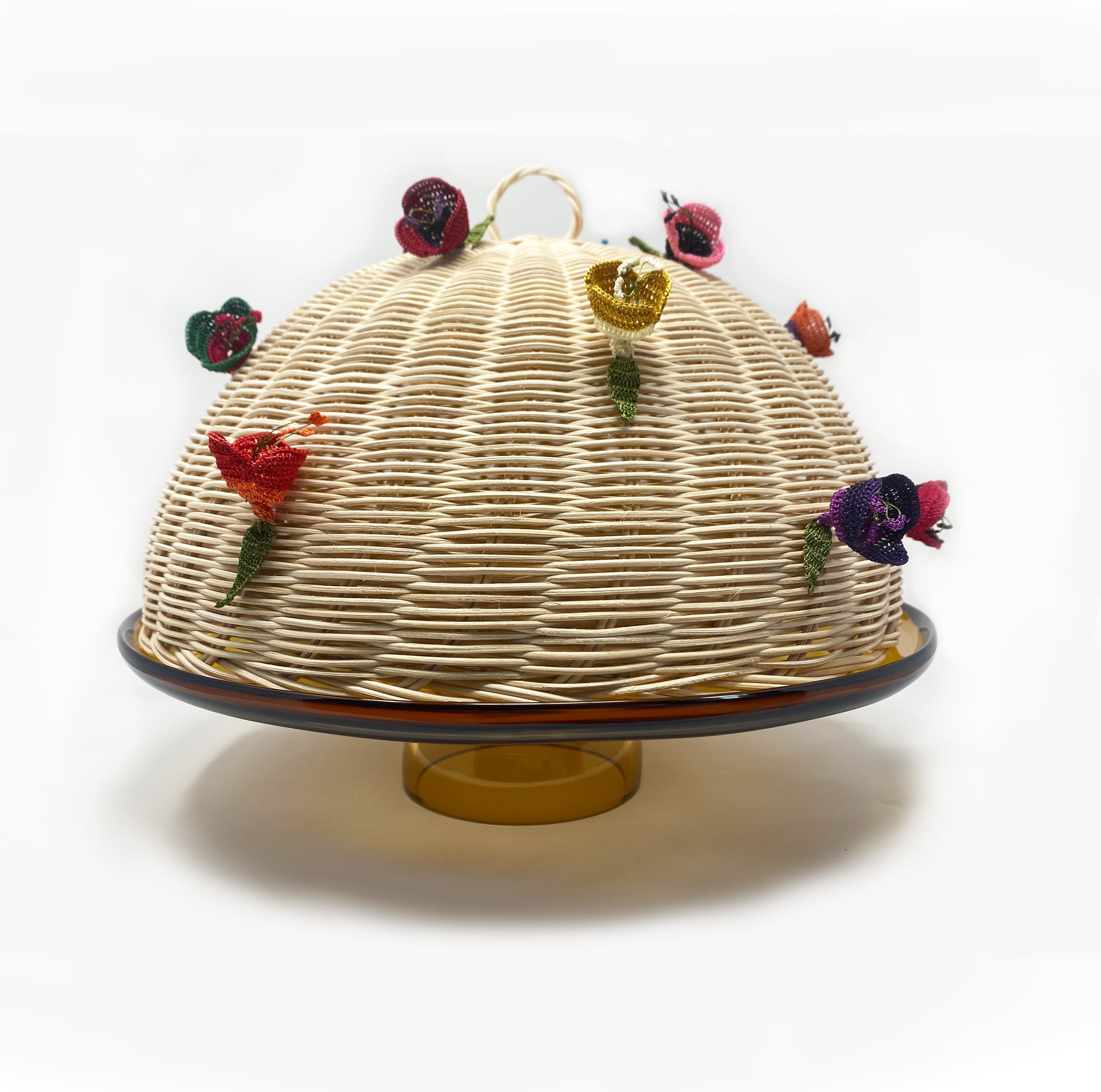 2 in 1 Cake Stand & Party Platter in Caramel