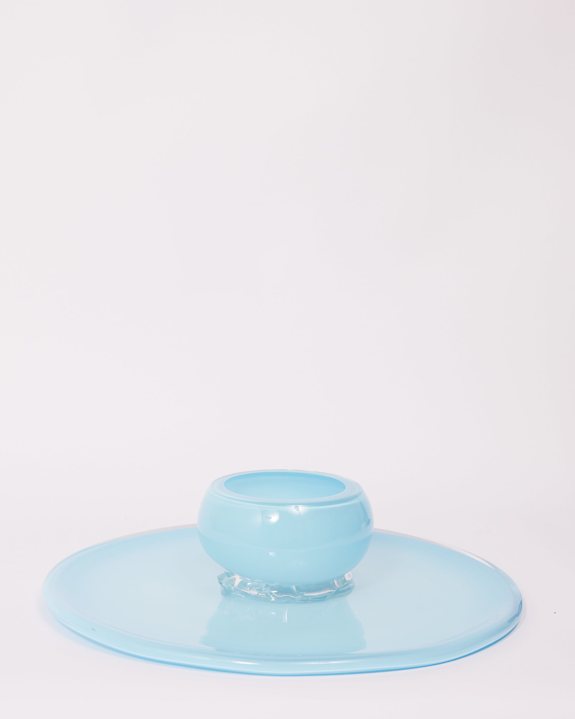 2 in 1 Cake Stand & Party Platter in Baby Blue with Opal Cover