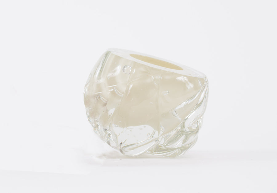 Cream Cut Vase