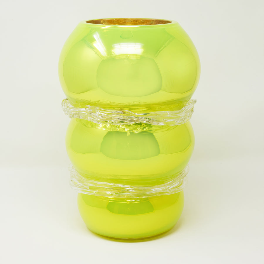 Neon Yellow String Vase