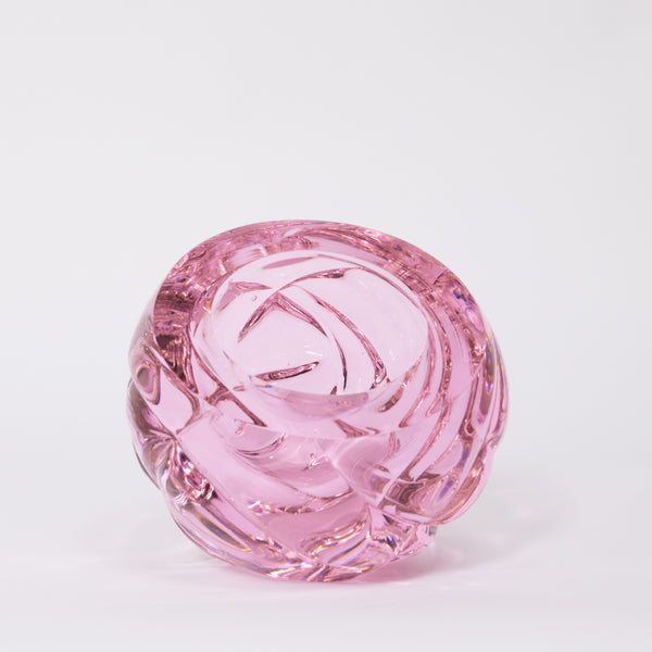 Solid Pink Cut Vase