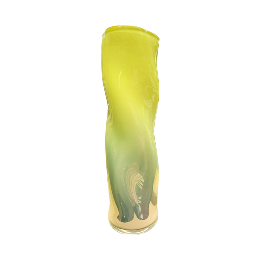 Yellow Wavy Vase