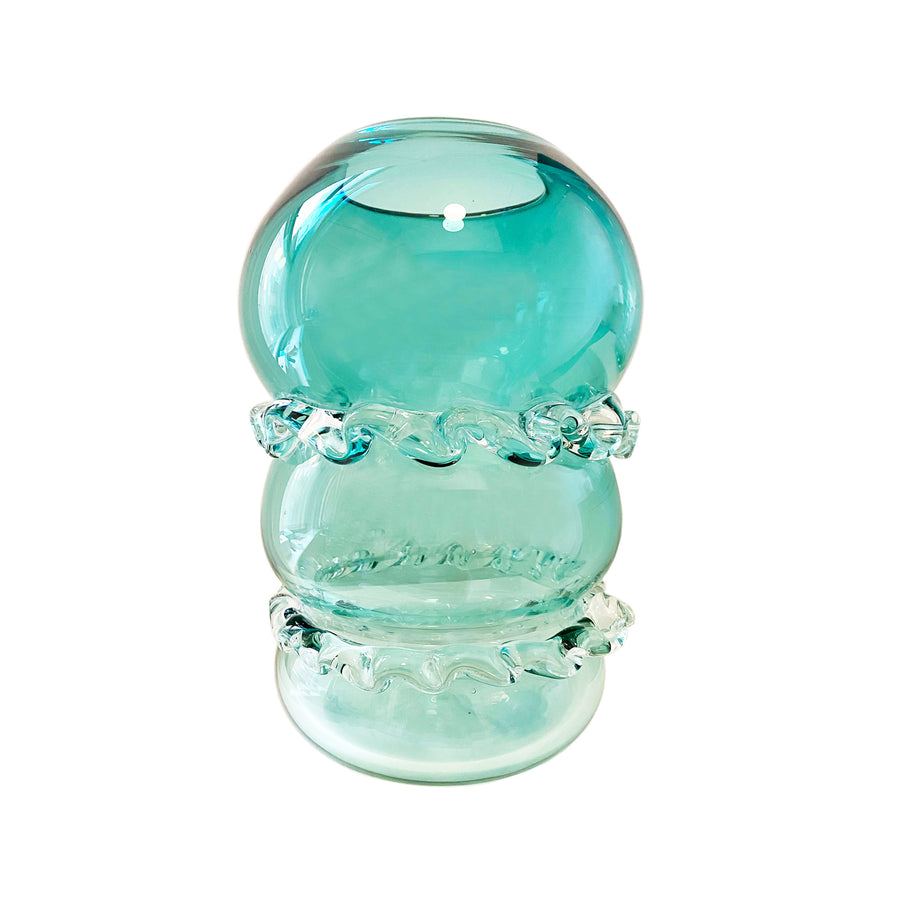 Turquoise Frills Vase